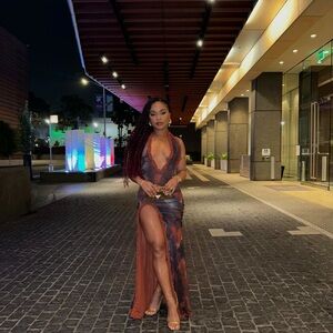 Elegant Multicolor Evening Dress